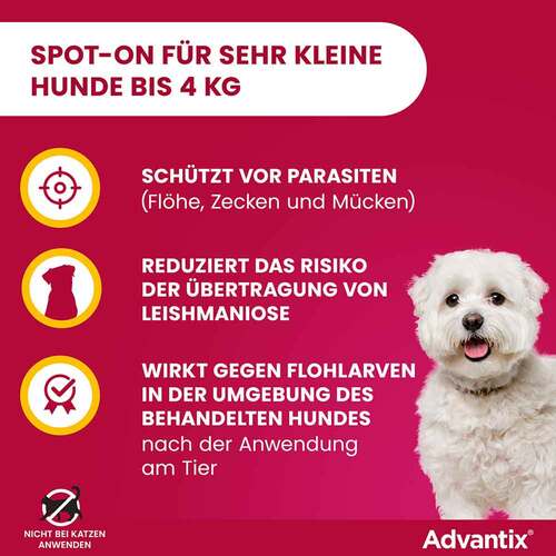 Advantix Spot-on Hund bis 4 kg L&ouml;sung - 4