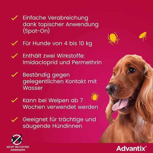 Advantix Spot-on Hund 4 - 10 kg L&ouml;sung - 6