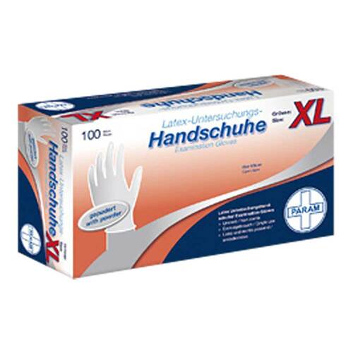 Handschuhe Einmal Latex gepudert XL - 1