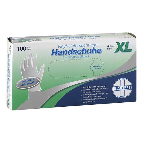 Handschuhe Einmal Vinyl gepudert XL - 1
