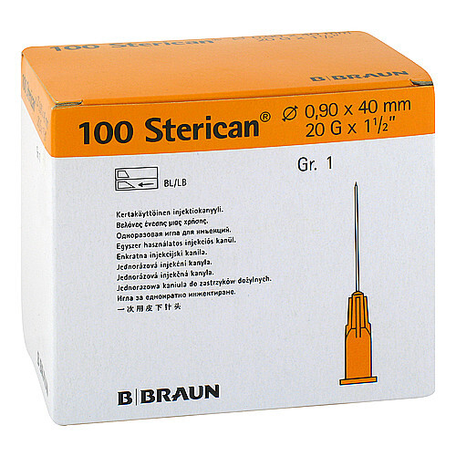 Sterican Kan&uuml;le Luer-Lok 0,90x40mm Gr&ouml;&szlig;e 1 gelb - 1