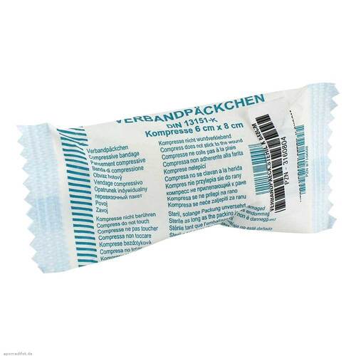 Verbandp&auml;ckchen steril 6 x 8 cm K - 1
