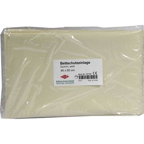 Betteinlage 45x60cm wei&szlig; Gummiplatte 0,3 mm - 1