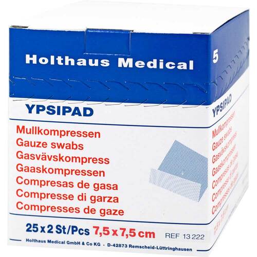 Mullkompressen Ypsipad 7,5x7,5 cm steril 8-fach - 1