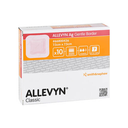 Allevyn Ag Gentle Border 7,5x7,5 cm Verband - 1