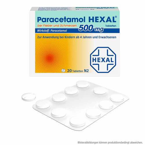 Paracetamol 500mg Hexal bei Fieber und Schmerzen Tabletten - 2