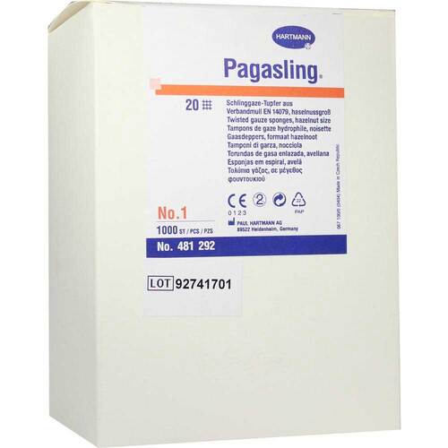 Pagasling Tupfer unsteril Gr&ouml;&szlig;e 1 haselnussgro&szlig; - 1