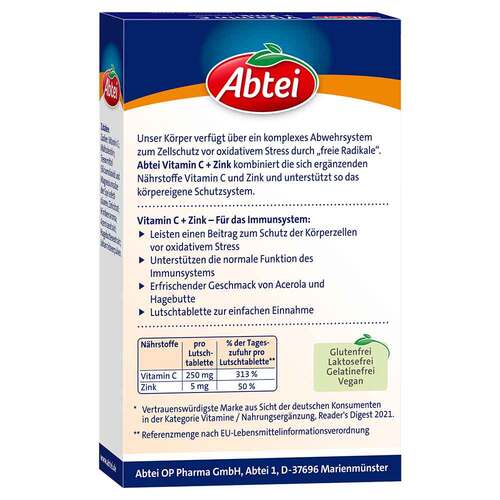 Abtei Vitamin C plus Zink Lutschtabletten - 2