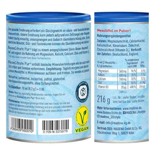 Basen Citrate Pur Pulver n.Apotheker Rudolf Keil - 2