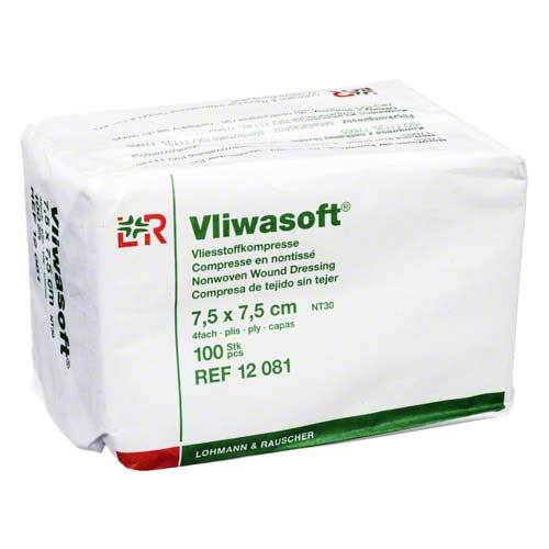 Vliwasoft Vlieskompressen 7,5x7,5cm 4-lagig unsteril - 1