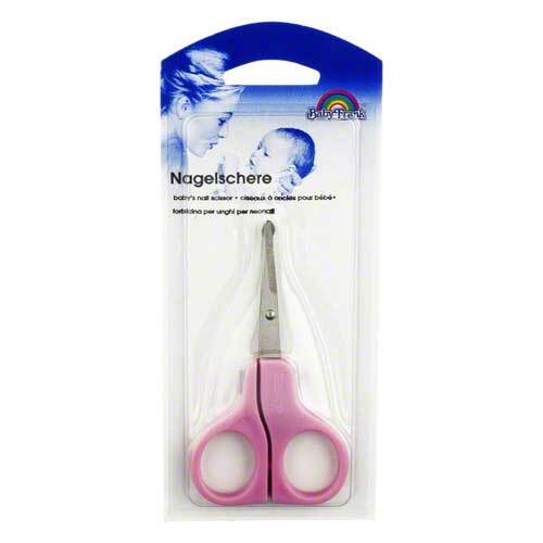 Babyschere gebogen rosa BF 9 cm - 1