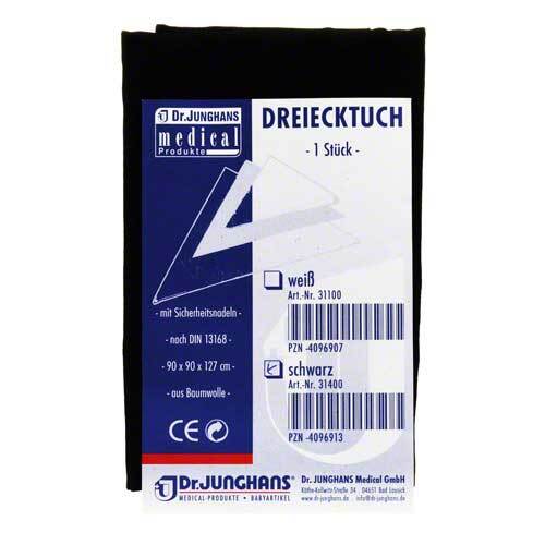 Dreiecktuch schwarz 90x90x12 - 1
