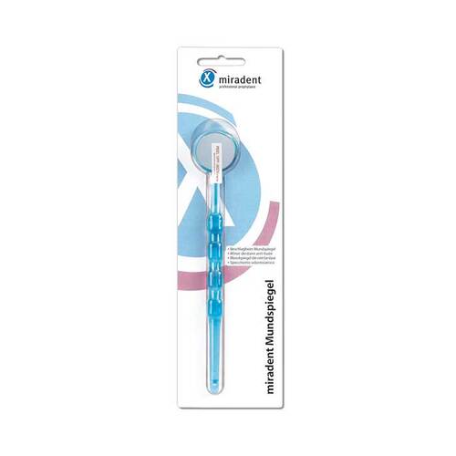 Miradent Mundspiegel beschlagsfrei blau transparent - 1