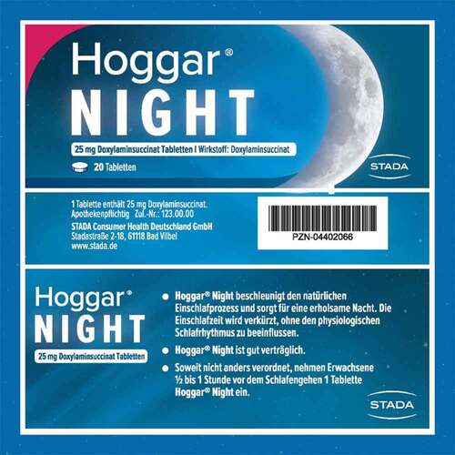 Hoggar Night 25 mg Doxylamin Schlaftabletten - 8