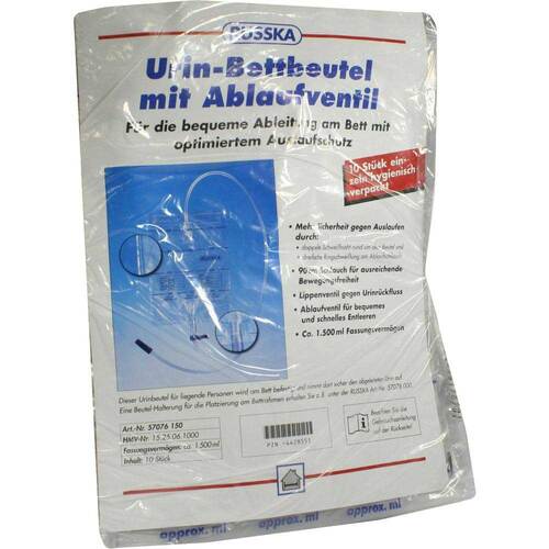 Bettbeutel 1,5 l mit Ablauf - 1