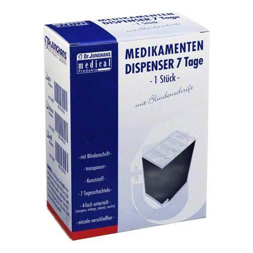 Medikamenten Dispenser 7 Tage wei&szlig; transparent - 1