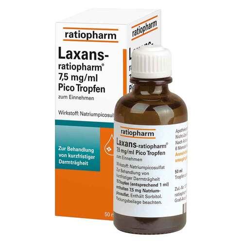 Laxans-ratiopharm® 7,5 mg/ml Pico Tropfen zum Einnehmen - 1