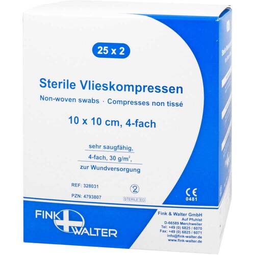 Vlieskompressen 10x10 cm steril 4fach - 1