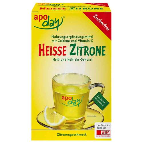 Apoday Hei&szlig;e Zitrone Vitamin C und Calcium ohne Zucker Pulver - 1