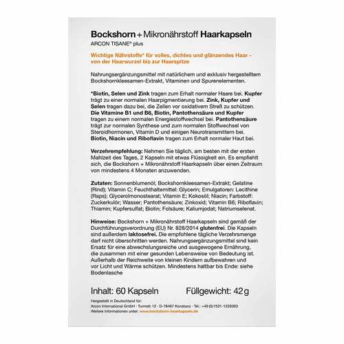 Bockshorn + Mikron&auml;hrstoff Haarkapseln - 3