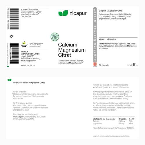 Nicapur Calcium Magnesium Citrat Kapseln - 3