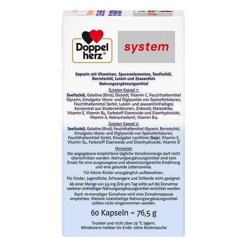 Doppelherz System Augen Plus Sehkraft +Schutz Kapseln - 7