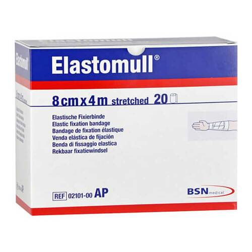 Elastomull 4mx8cm 2101 elastisch Fixierbinde - 1