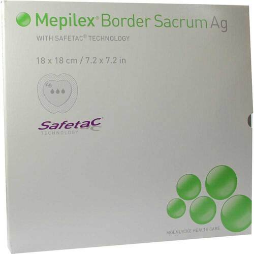 Mepilex Border Sacrum Ag Verband 18x18cm - 1