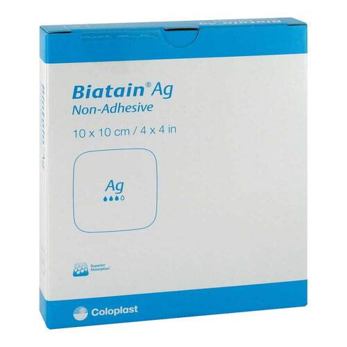 Biatain Ag Schaumverband 10x10cm nicht haftend - 1