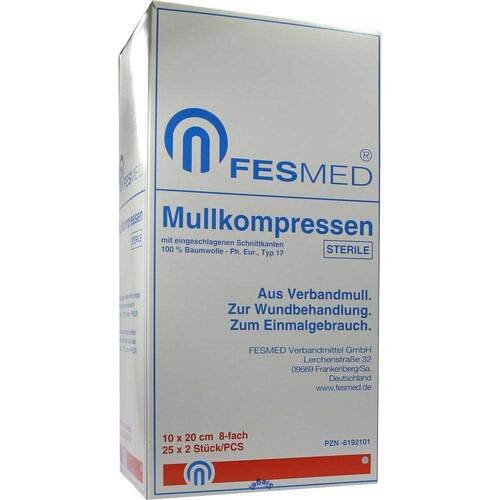 Mullkompressen ES 10x20 cm steril 8-fach - 1
