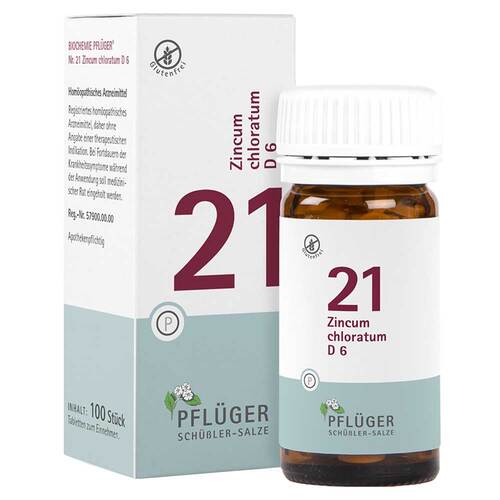 Biochemie Pfl&uuml;ger 21 Zincum chloratum D 6 Tabletten - 1