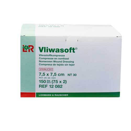 Vliwasoft Vlieskompressen 7,5x7,5cm 4-lagig steril - 1
