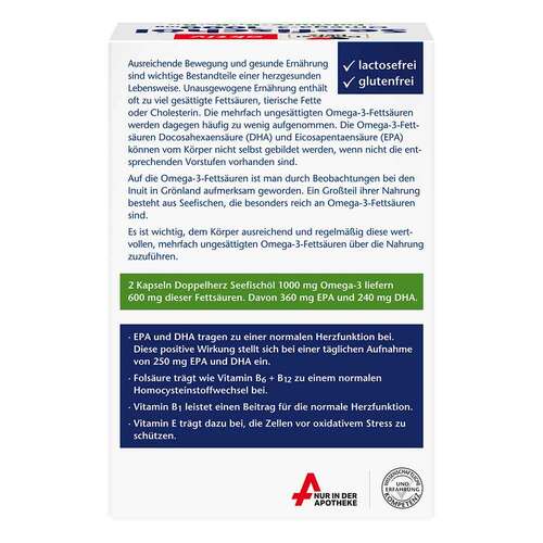 Doppelherz Seefisch&ouml;l Omega-3 1000 mg+Fols&auml;ure Kapseln - 2
