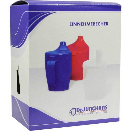 Einnehmebecher mit Deckel und Mundansatz wei&szlig; - 1