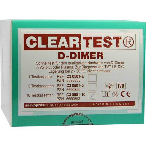 D Dimer Cleartest Vollblut Tvt LE Dic - 1