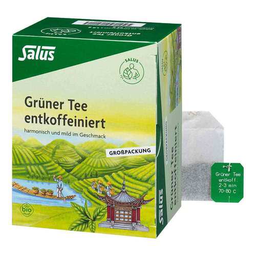 Gr&uuml;ner Tee entkoffeiniert Bio Salus Filterbeutel - 1