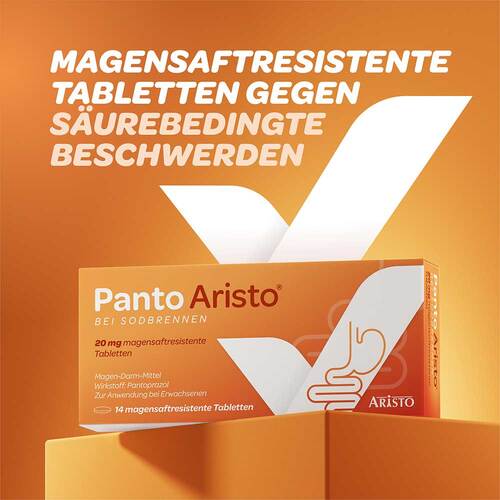 Panto Aristo bei Sodbrennen 20 mg Pantoprazol magensaftresistent Tabletten - 3