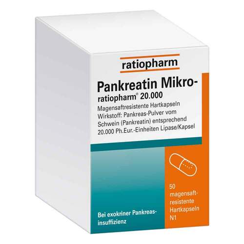 Pankreatin Mikro ratiop.20000 magens.Hartkapseln - 1