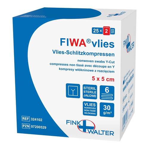 Vlies-Schlitzkompressen 5x5 cm steril 6fach - 1