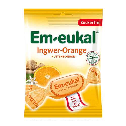 Em-eukal Hustenbonbons Ingwer Orange zuckerfrei - 1