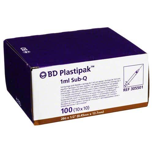 BD Plastipak Spr.Sub-Q 26G1 / 2 einges.Ka. - 1