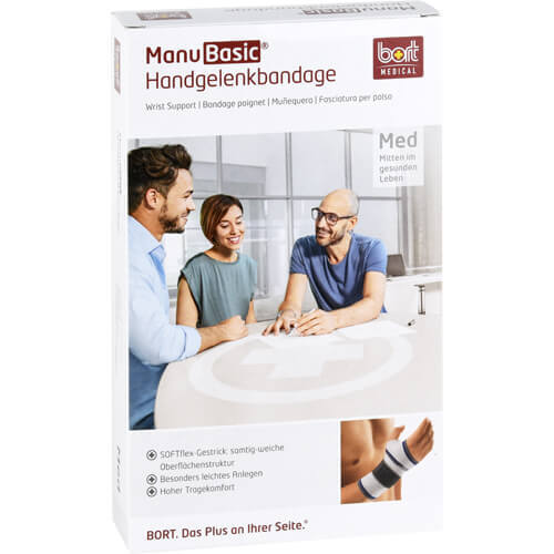 Bort Manubasic Bandage rechts x-large silber - 1