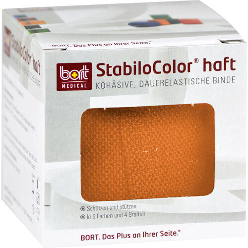 Bort Stabilocolor haft Binde 8cm orange - 1