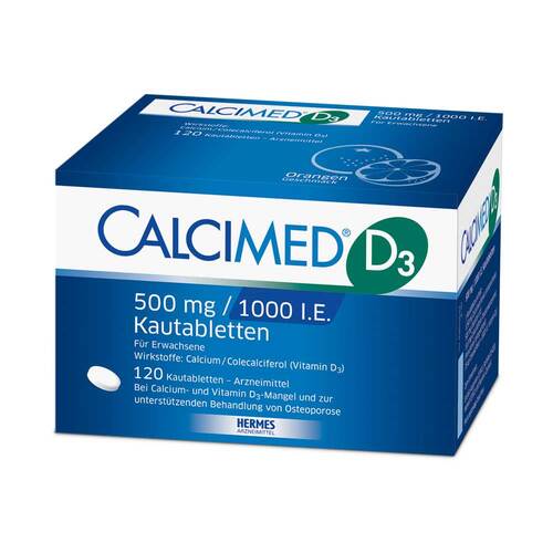 Calcimed D3 500 mg / 1000 I.E. Kautabletten - 1