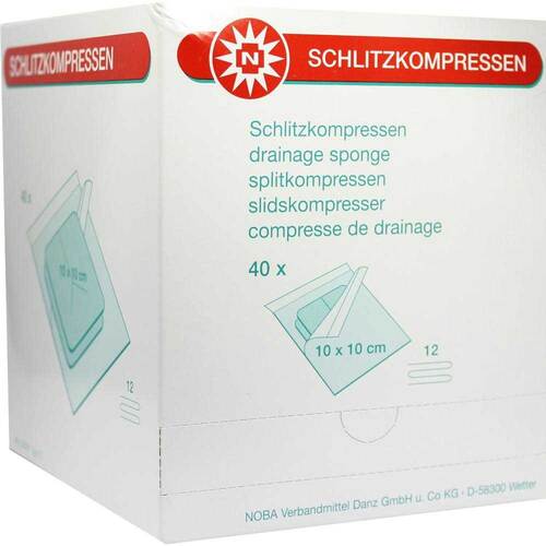 Schlitzkompressen 10x10cm 12 - 1