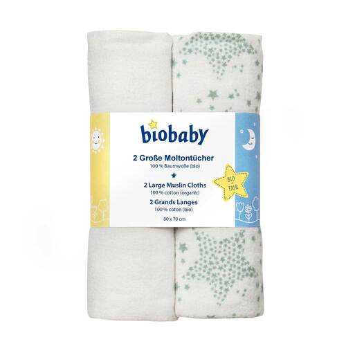 Biobaby Moltondecke 80x75cm Doppelpack - 2