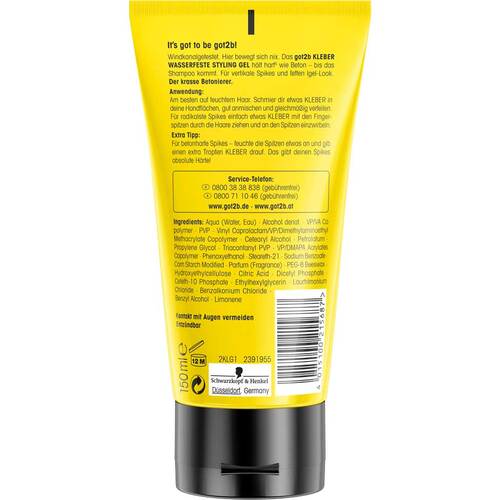 GOT2B Kleber wasserfestes Styling Gel - 2