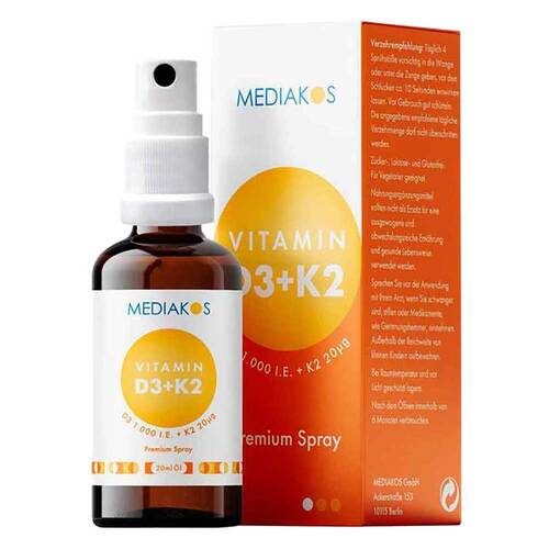 Vitamin D3 + K2 1000 I.E. 20 µg Premium Spray - 1