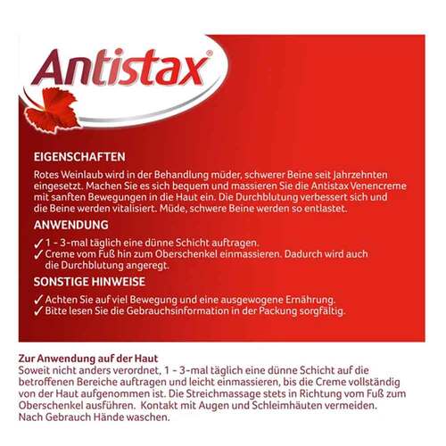 Antistax® Venencreme belebt m&uuml;de &amp; schwere Beine - 8