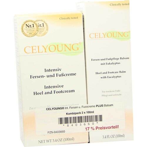 Celyoung Intensiv Fersen- und Fu&szlig;creme + Balsam Kombipackung - 1